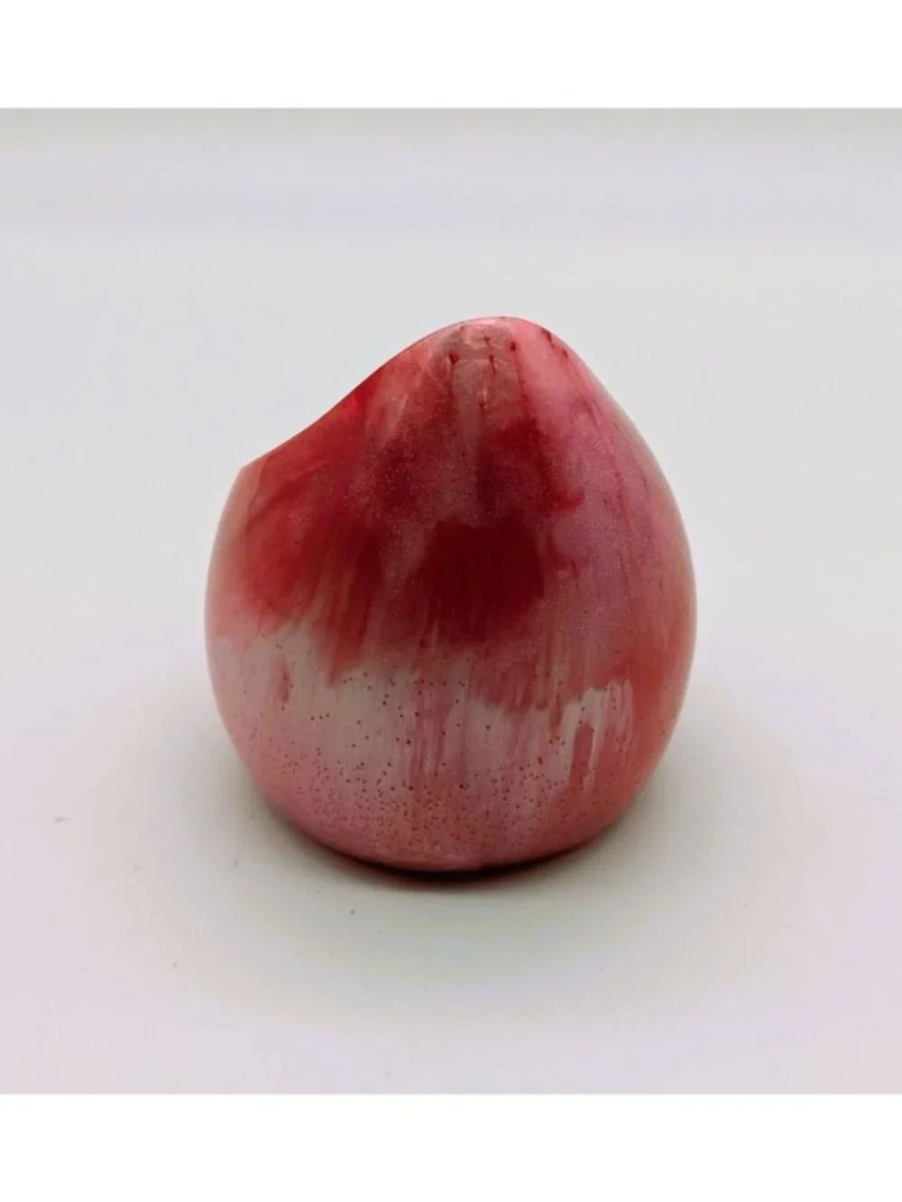 Handcrafted Pink Resin Teardrop Candle Holder With Battery-Operated Candle Inclu